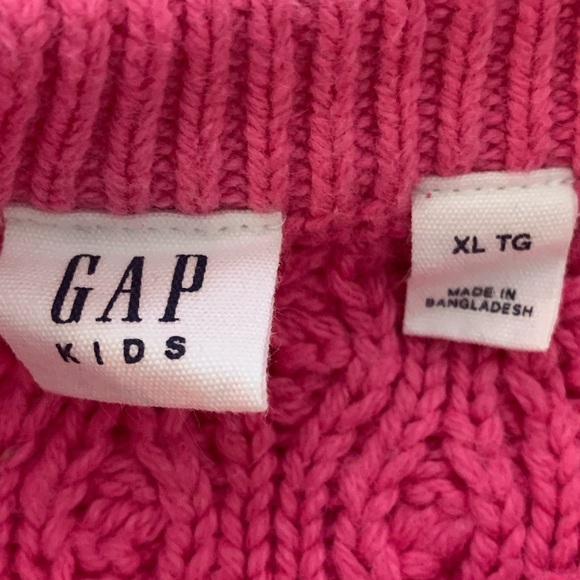 GAP Girls Cable Knit Pink Sweater (XL) - Picture 3 of 5